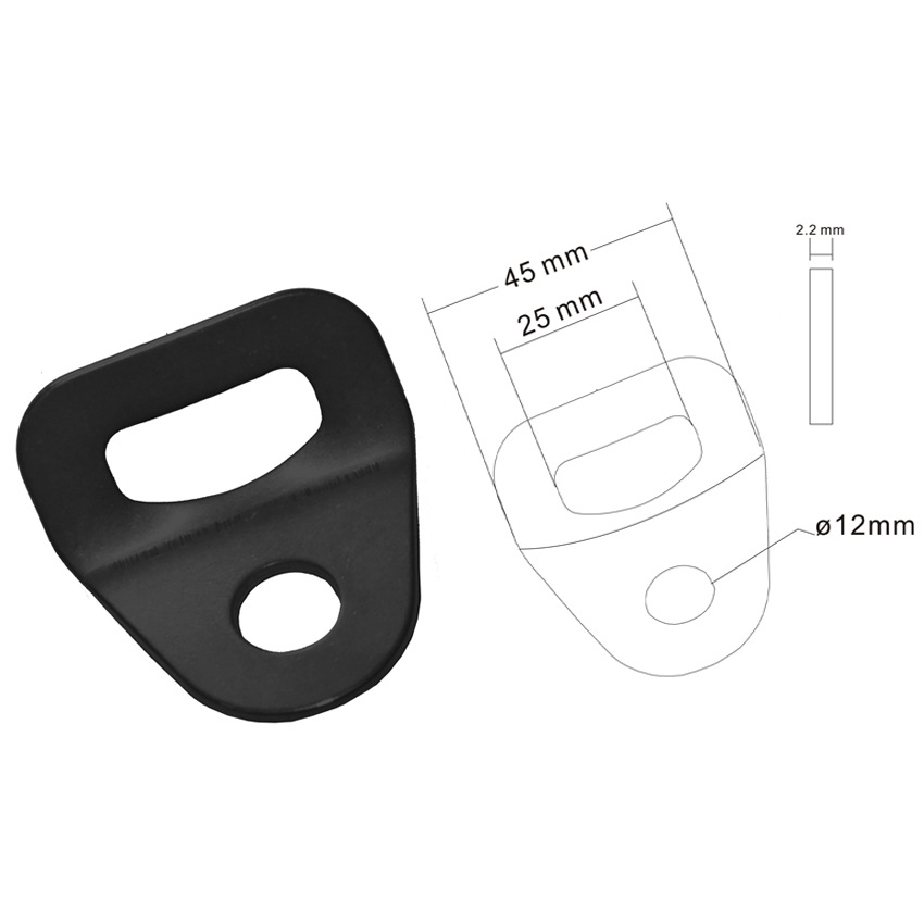 Manufacturer wholesale stainless steel fixing plate, safety belt accessories, triangle plate, car bu