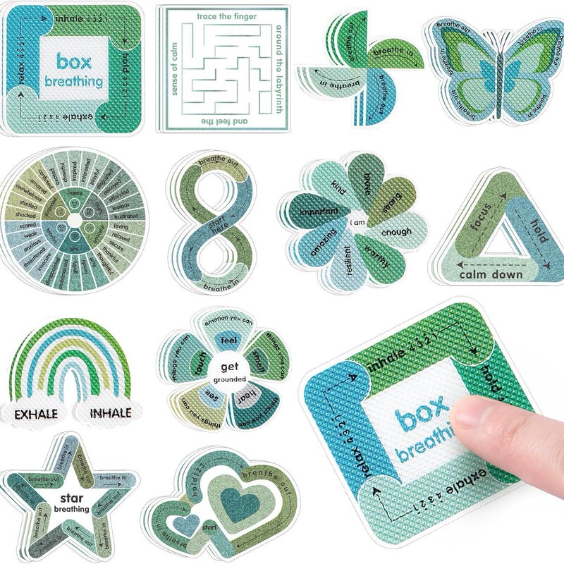 Cross-Border Amazon Sensory Decompression Stickers Anxiety Sensory Stickers Relieve Stress and Calm Concave and Convex Texture Stickers Cross-Border Amazon Sensory Decompression Stickers Anxiety Sensory Stickers Relieve Stress and Calm Concave and Convex Texture Stickers