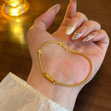 七祺发财手链爆款串珠转运锦鲤精致轻奢简约百搭好运手串手饰新款