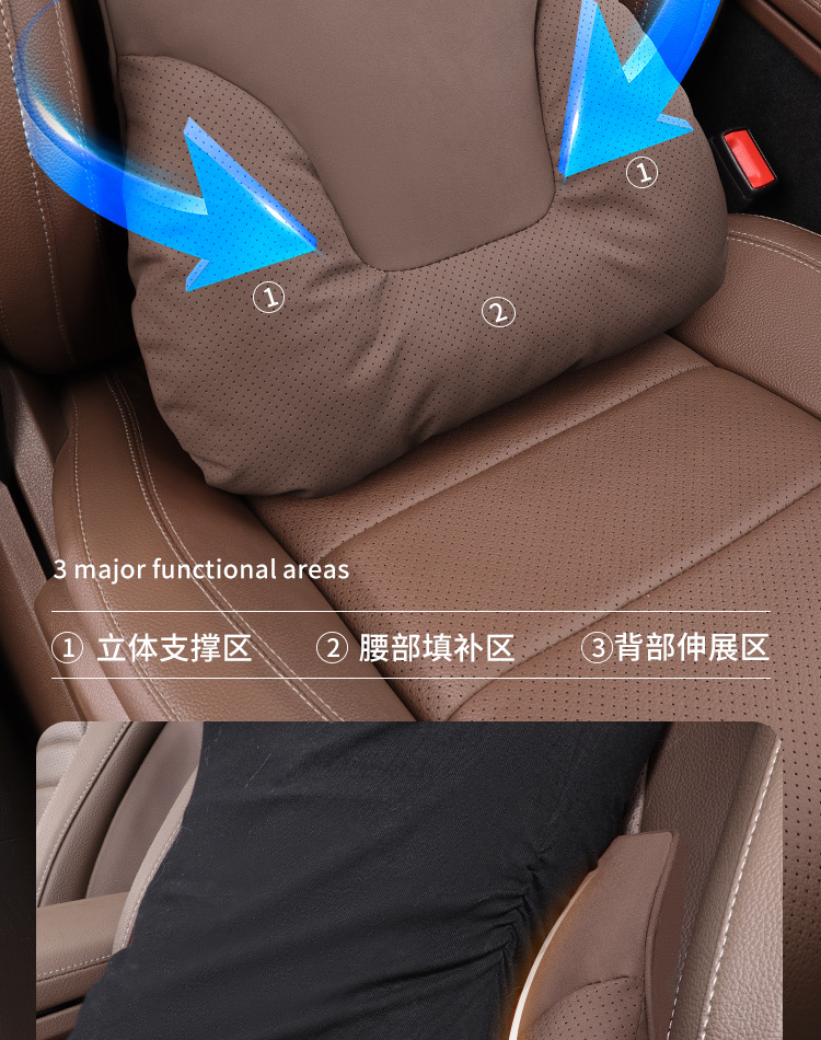 Kashidun New Car Headrest Neck Protector Car Seat Cushion Set 5 New Car Pillows Lumbar Support Neck Pillow