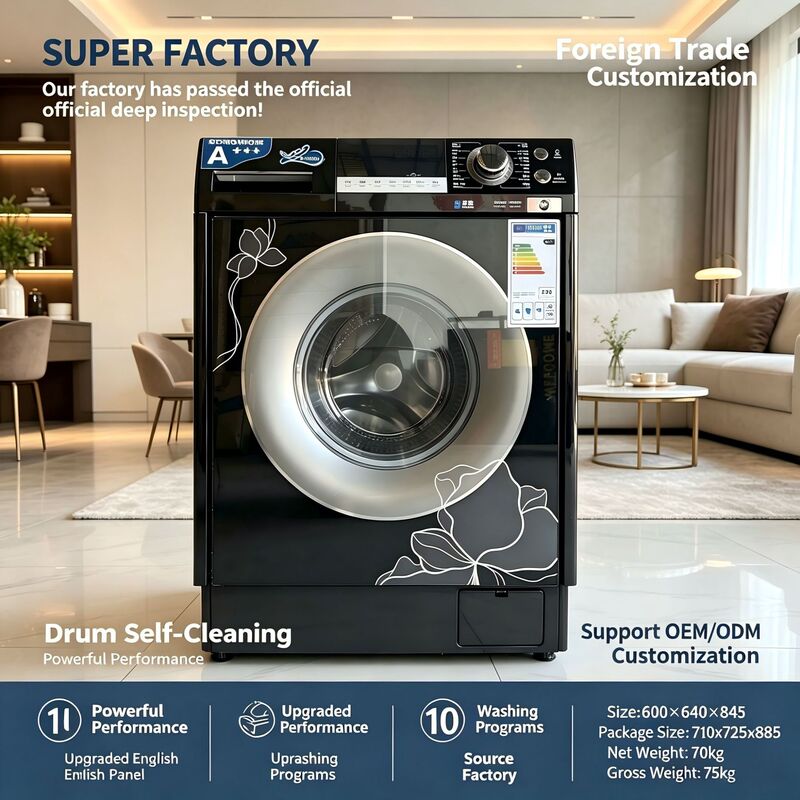 Cross-Border Export Foreign Trade Lg Inverter Drum Washing Machine with German Control Technology and Led Washing Machine