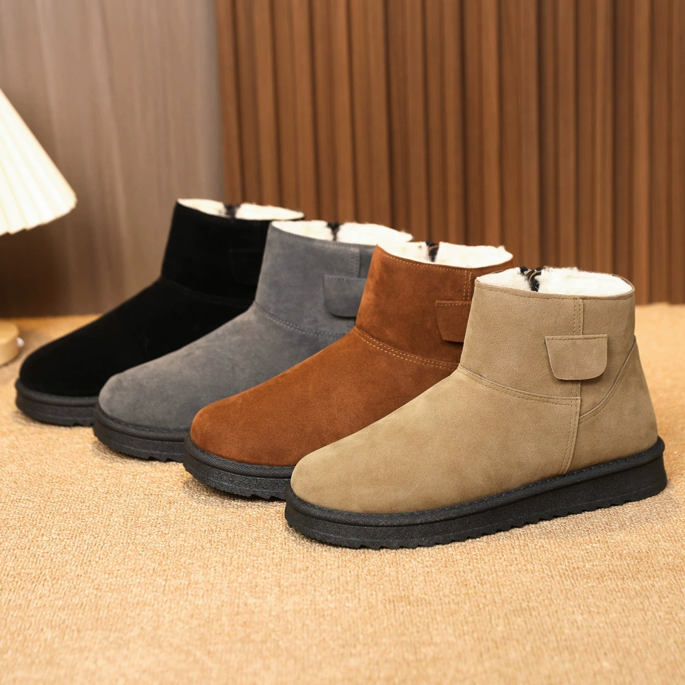 Мужские зимние хлопковые ботинки с дополнительным флисом и утеплением, снегоступы для северо-востока, теплая мужская обувь, лоферы для пар, ботинки Мартин для мужчин.