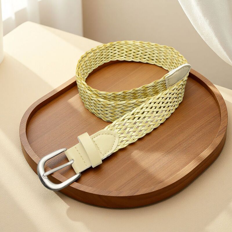 Popular Korean-Style Retro Braided Women's Belt to Pair with Dresses and Jeans, Casual and Fashionable Decorative Belt for Women
