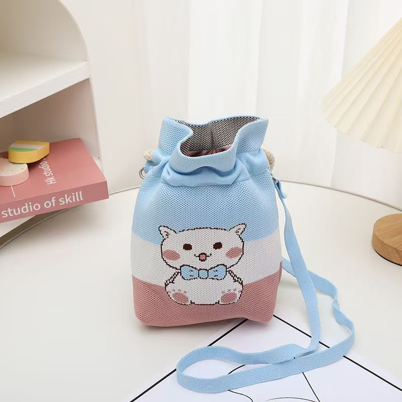 Damen Umhängetasche Mit Cartoon Mustern Gestrickte Handytasche_voghion.com