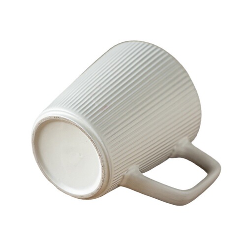 Suwen Japanese retro-style embossed mug, simple and high-end couple pair of cups, household large-capacity water cup