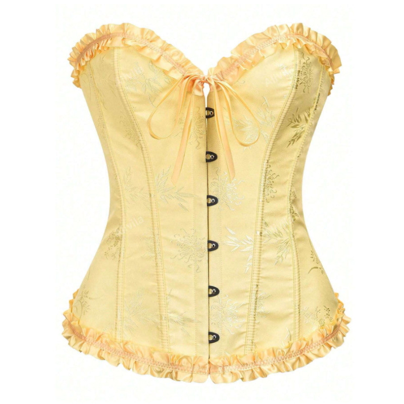 Nuevo encaje multicolor europeo y americano se reúnen sujetadores de pecho corset cortés abdominal plástico chaqueta