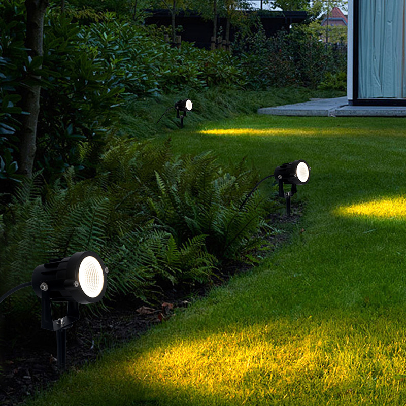 Lámpara de conexión a tierra LED al aire libre impermeable COB luz de inundación parque villa jardín luz de iluminación lámpara de inyección led