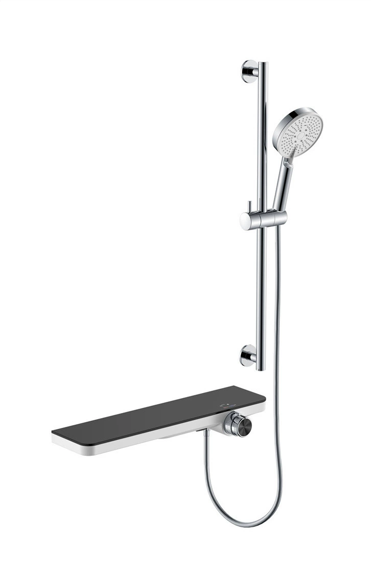 Kни A piece of flat tablet shower shower white simple bathtub shower liquid silicone black