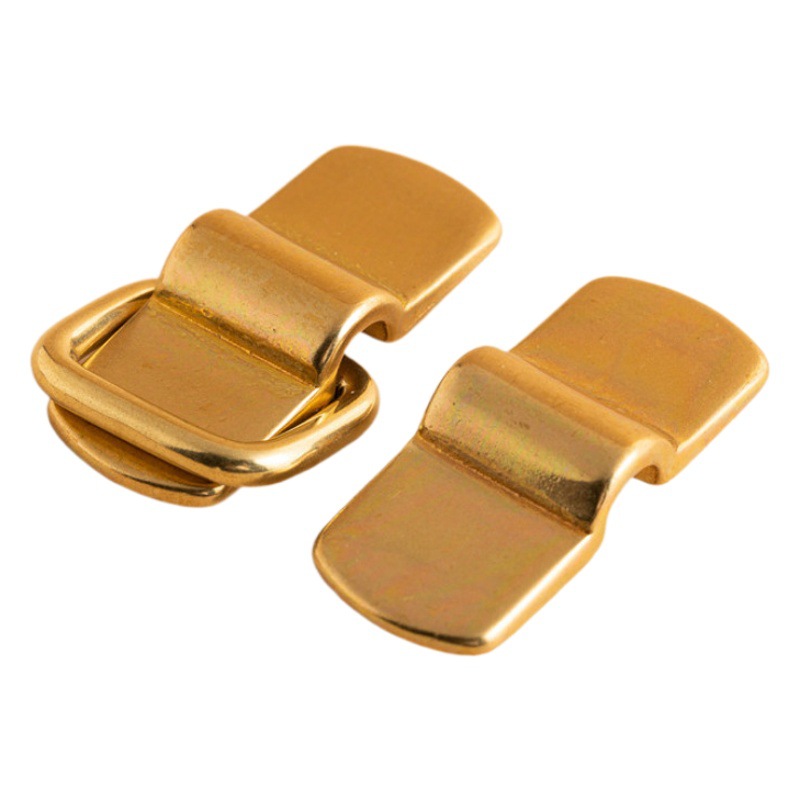 Pure Copper Japanese Style Precision Cast Arch Bridge with D Square Buckle Brass Material DIY Handmade Leather Luggage Handle Hardware Accessories