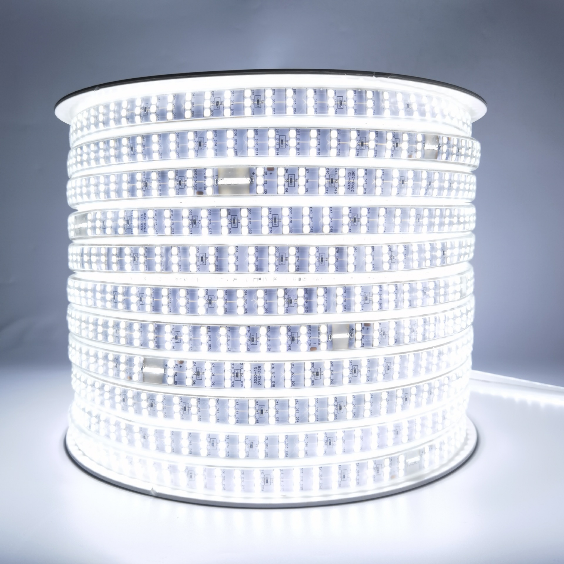 LED 스트립 220V 고전압 2835 276 개의 3 열 50CM 원 컷 야외 방수 엔지니어링 조명 스트립
