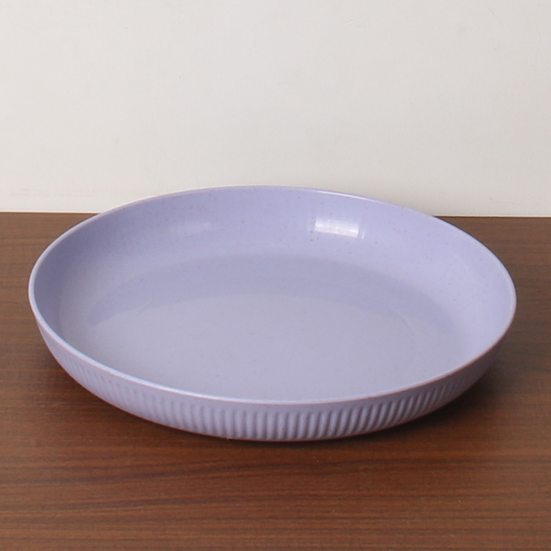 Plato de rayas de 23cm 12 juegos de paja de trigo snack platos de frutas platos de platos de platos caseros Amazon image 11