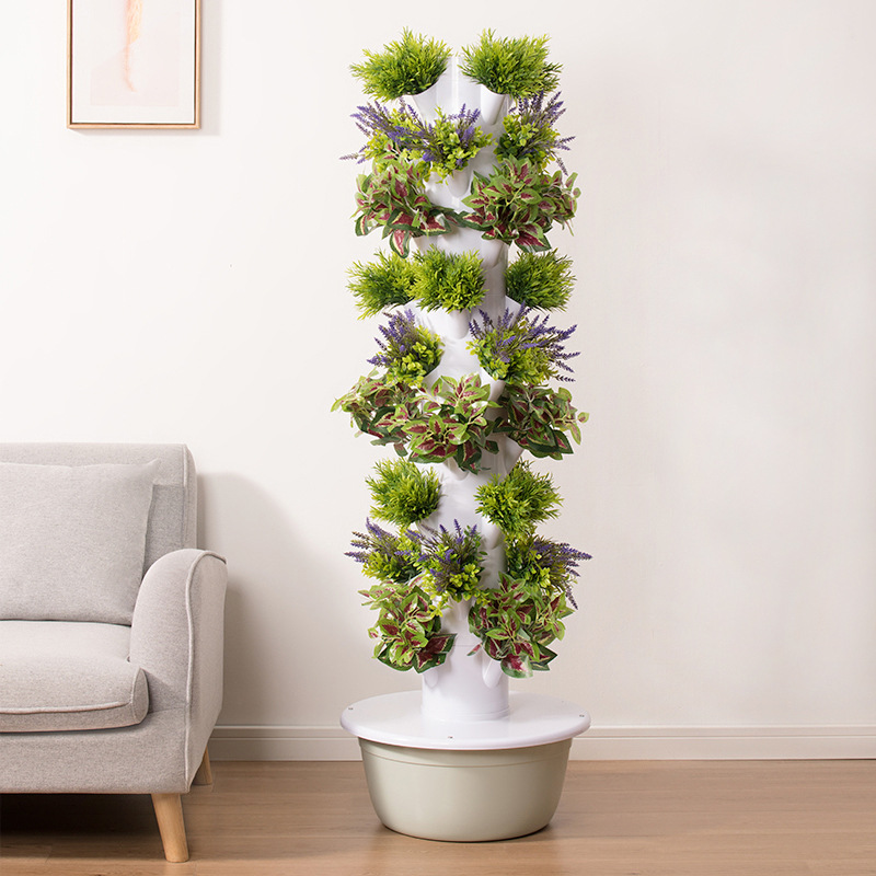 Torre hidropónica doméstica, plantadora de vegetales inteligente, cultivo sin suelo, columna de plantación de vegetales, tubería de cultivo en aerosol, granja interior