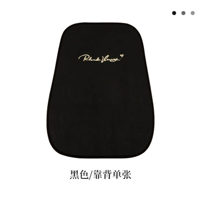Car seat cushion four seasons: Seat cushion, seat cover - suede-reng-simple-black-backrest