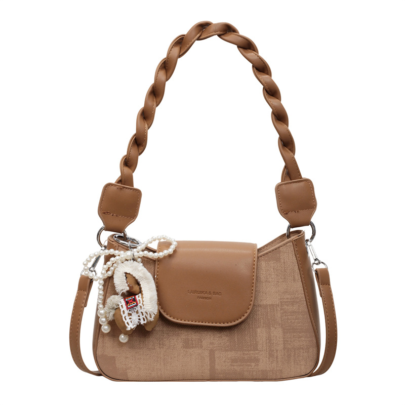 Retro bolso pequeño para mujeres 2026 nueva moda de hombro simple bolso de mochila diaria de textura nicho bolso de mano image 9