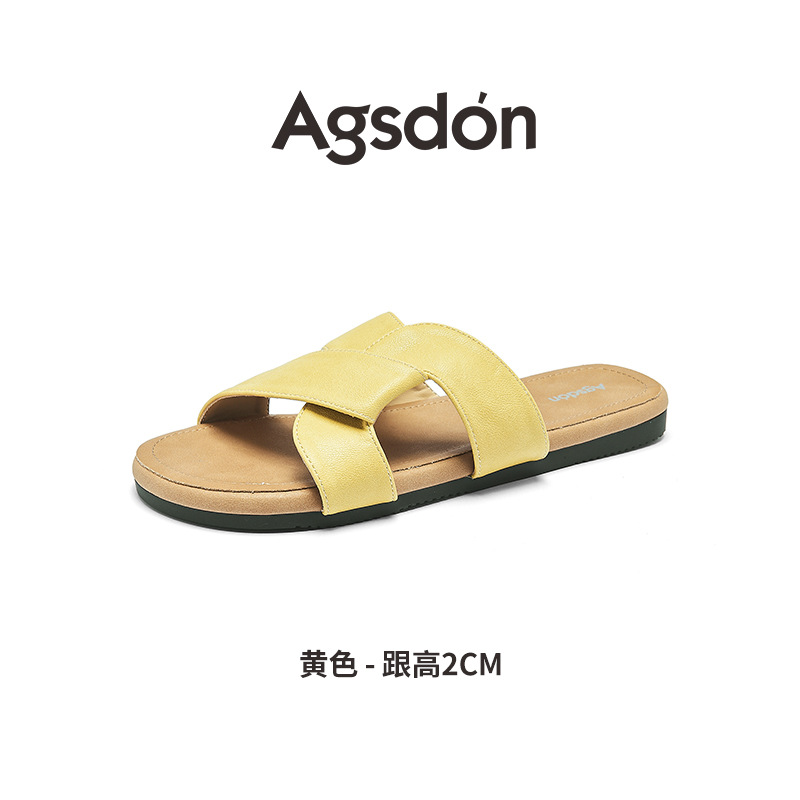 Sandalias planas Augusden cuidadosamente seleccionadas para mujer, nuevas sandalias de playa de verano 2026 para combinar con faldas, sandalias estilo francés.