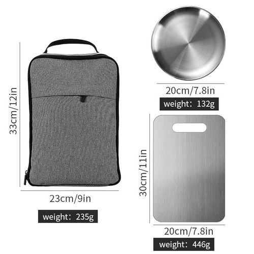 Amazon cross-border tableware 41-piece set outdoor camping picnic portable storage bag stainless steel knife, fork and spoon set