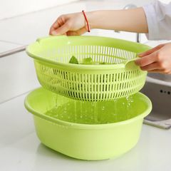 二層の野菜を洗うたらいの水たまりの台所の客間の家庭用果物の皿の水槽は野菜のかごの食品級の特大サイズを洗います。