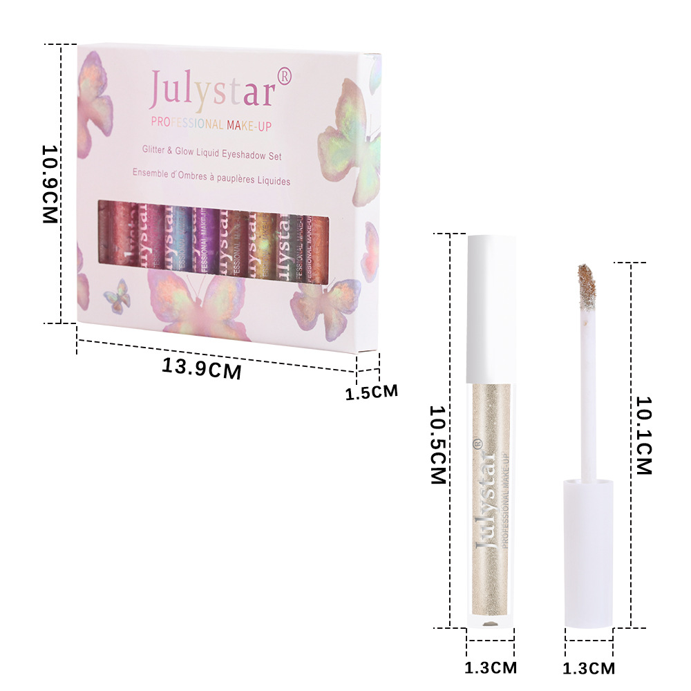 carina Julystar Ten Color Pearl Matte Makeup Colorful Streaming eye shadow Liquid Set_voghion.com