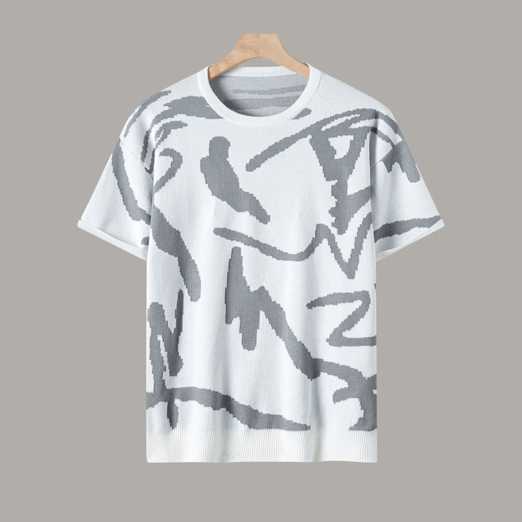 Pull en maille à manches longues, coupe décontractée, style vintage pour homme et femme (col rond, antibactérien, décontracté et élégant, finitions contrastées minimalistes)_voghion.com