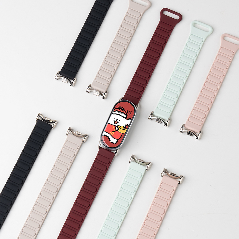 12mm Suitable for Huawei Bracelet 10 Watch Strap 9 Watch 8 Glory 10 Sports Silicone 7 Wrist 90S Magnetic Watch Chain