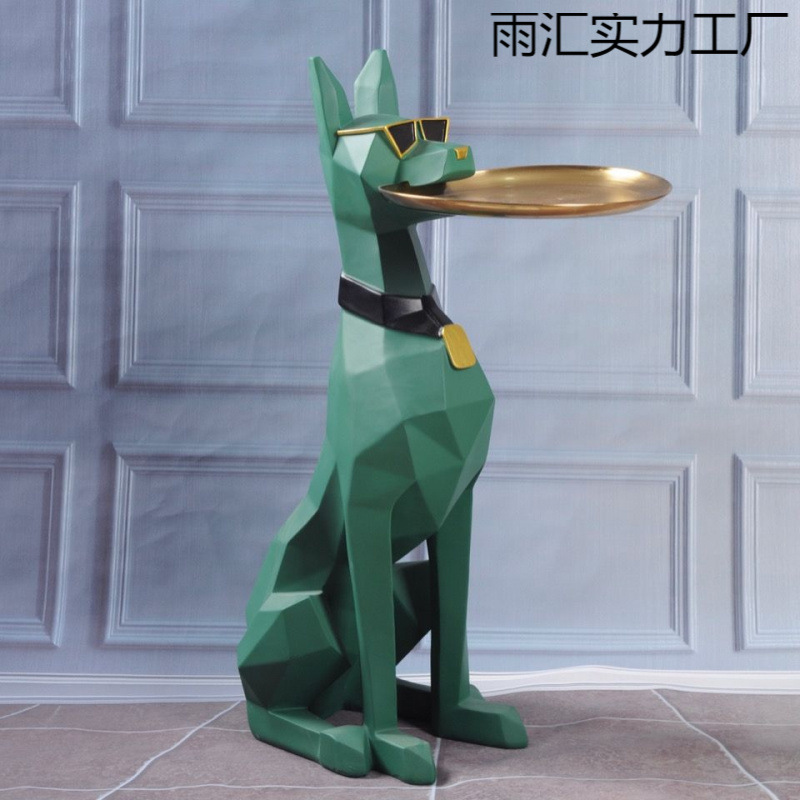 북유럽 입장권 럭셔리 더빈 개 바닥 대형 장식품 보관 거실 집 집 옆 테이블 장식 소파 거실 발코니