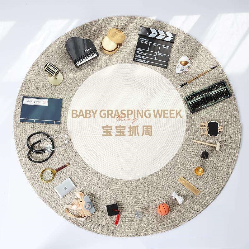 Alfombra redonda de estilo moderno para la entrada y la sala de estar, alfombra ovalada simple y ecológica antideslizante, alfombra para estudio fotográfico.