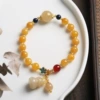 All -yellow round bead hanging gourd