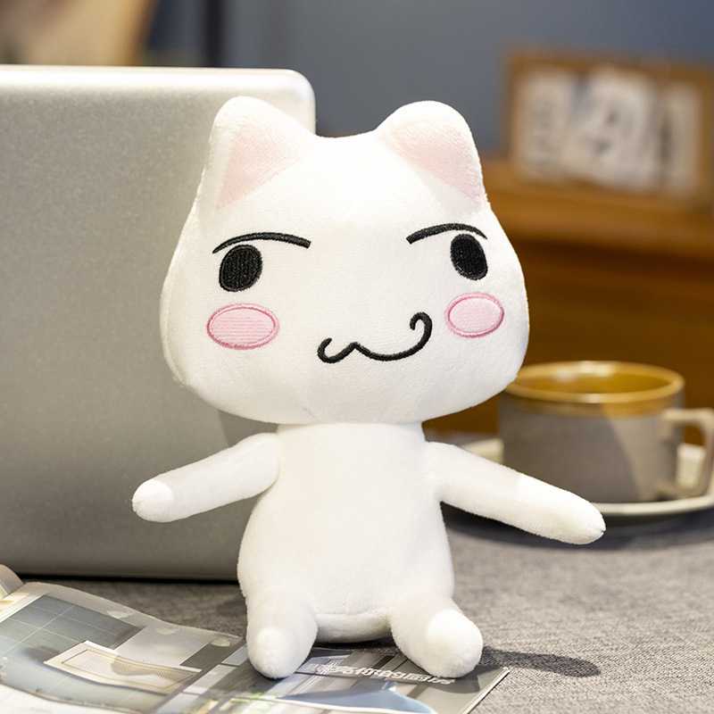 跨境新品Toro Inoue plush多罗猫公仔可爱笑脸情侣猫咪毛绒玩具|undefined