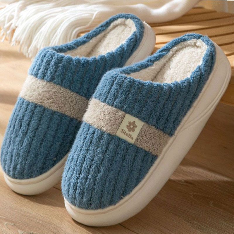 Cotton Slippers Winter Men and Women Thick Sole Couple Korean Style Home Indoor Non-Slip Warm Winter Cotton Slippers Manufacturer