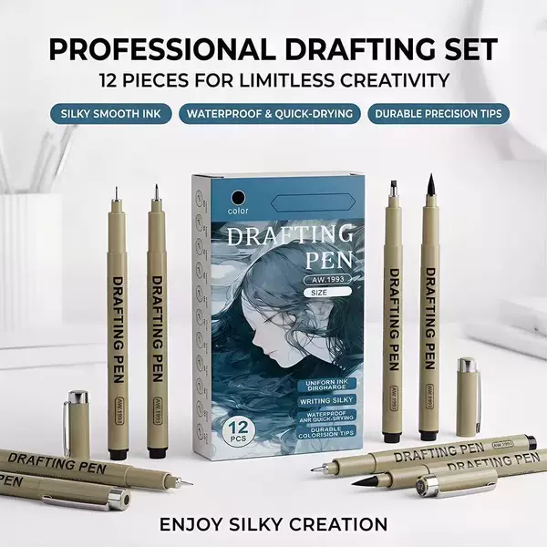Cross-border exclusive supply of needle tip sketching pens with complete qualifications, available for wholesale, student sketching pens, waterproof and quick-drying sketching pens