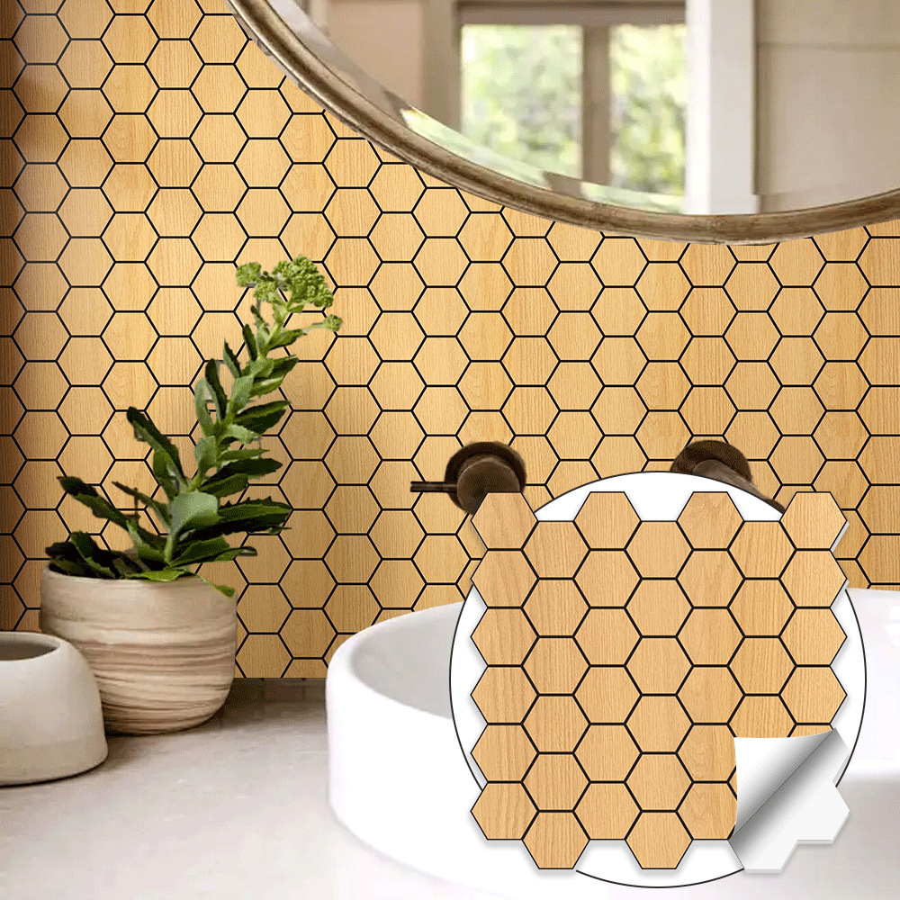 Factory Direct Sales Tv Background Wall Decoration Imitation Wood Grain Wall Stickers with Glue Self-Adhesive Thickened Wallpaper Wallpaper Foreign Trade Wholesale