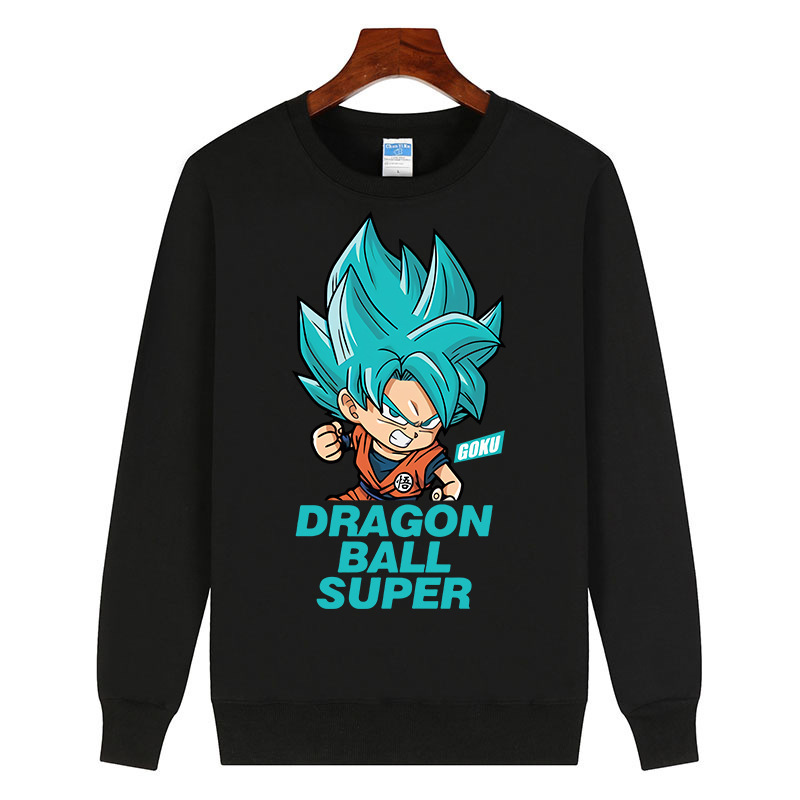 Dragon Ball Clothing for Men and Women, Autumn and Winter Clothing, Kidsren's Sweatshirts, Dark Sun Wukong Loose and Versatile Bottoming Long-Sleeved Tops
