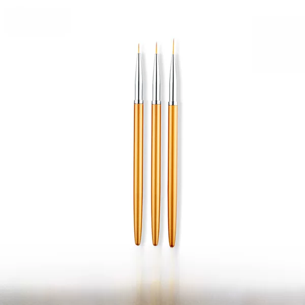 Source Factory Nail Brush 3-Pack Metal Rod Painted Pen Flower Pen Hook Line Pen Pull Line Pen Manicure Tool Set