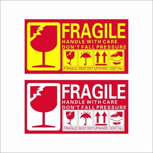 英文易碎品标签fragile向上小心轻放勿压警示转运不干胶物流封箱l-阿里巴巴