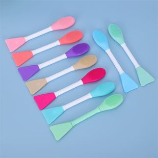 Double-head dual-purpose mask brush silicone face cleansing brush with mud mask mask brush facial makeup worker