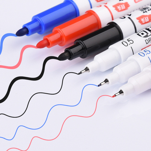 Jin Wannian 0639 double-head erasable whiteboard pen thick head + fine head writing pen student marker whiteboard practice pen