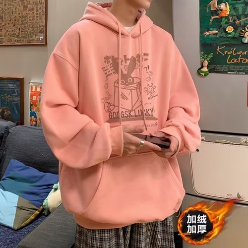 Spring, Summer, Autumn, Winter Heavyweight Loose American Retro Trend Hooded Jacket Streetwear Brand Padded Sweatshirt