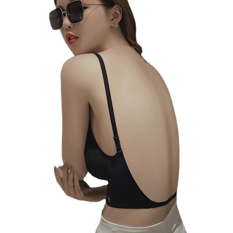 Wireless bra, push up bra, top with cups, vest, beautiful back, backless