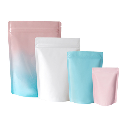 Factory direct sales color self-standing ziplock bag tea food packaging bag large aluminum foil bag sealed bag