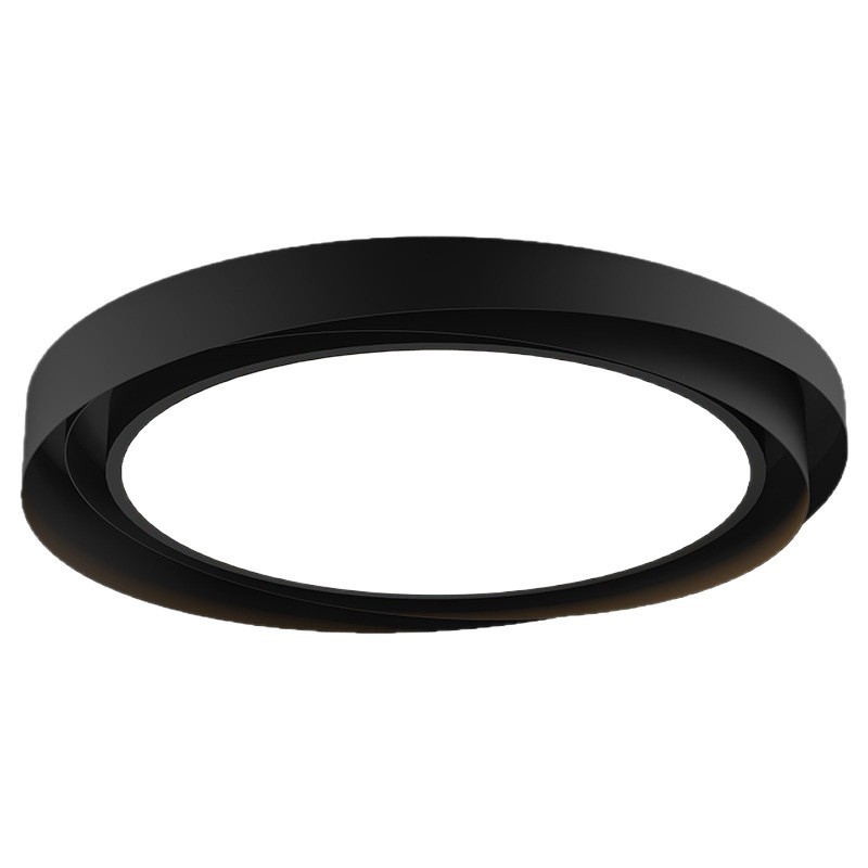 Lámpara de techo minimalista italiano dormitorio habitación infantil LED personalidad minimalista moderna protección ocular negra lámpara de espectro completo