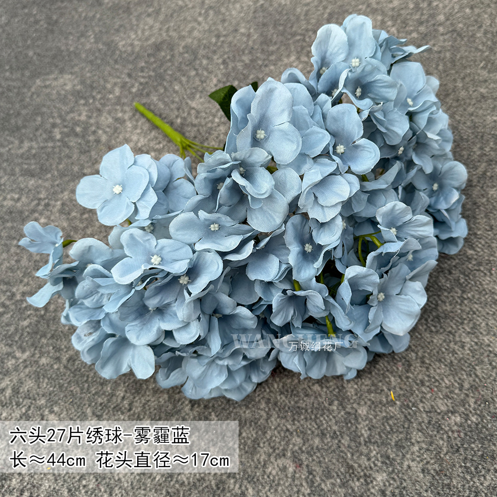 Haze azul decoración de la boda flor de seda flor Hotel fotografía flor de la pared arreglo floral Yingbin distrito Camino de plomo flor artificial