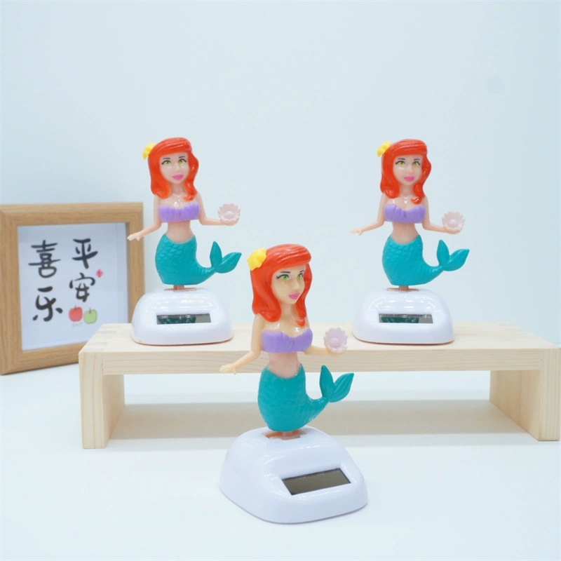 Трансграничная солнечная машина украшение автомобиля украшения мультфильм качая кукла креативная русалка подарки оптом