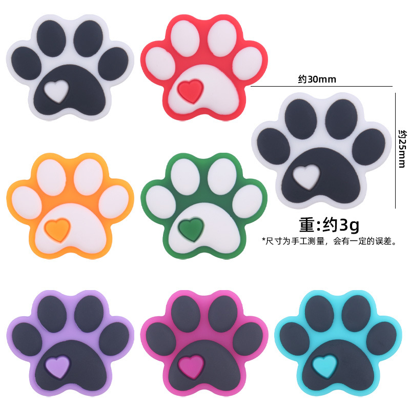 Nuevo bebé suministros de dibujos animados perro garra pequeña mordedor creativo DIY bebé molar pezón cadena anti-gota accesorios de cadena