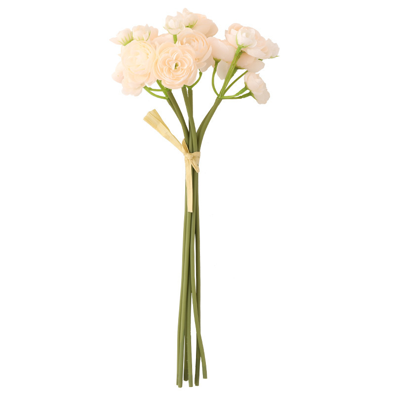 6 pcs flejes artificiales pequeños capullos de té de camelia flor artificial que sostiene la flor artificial ramo de flores decoración flor decorativa boda de la boda