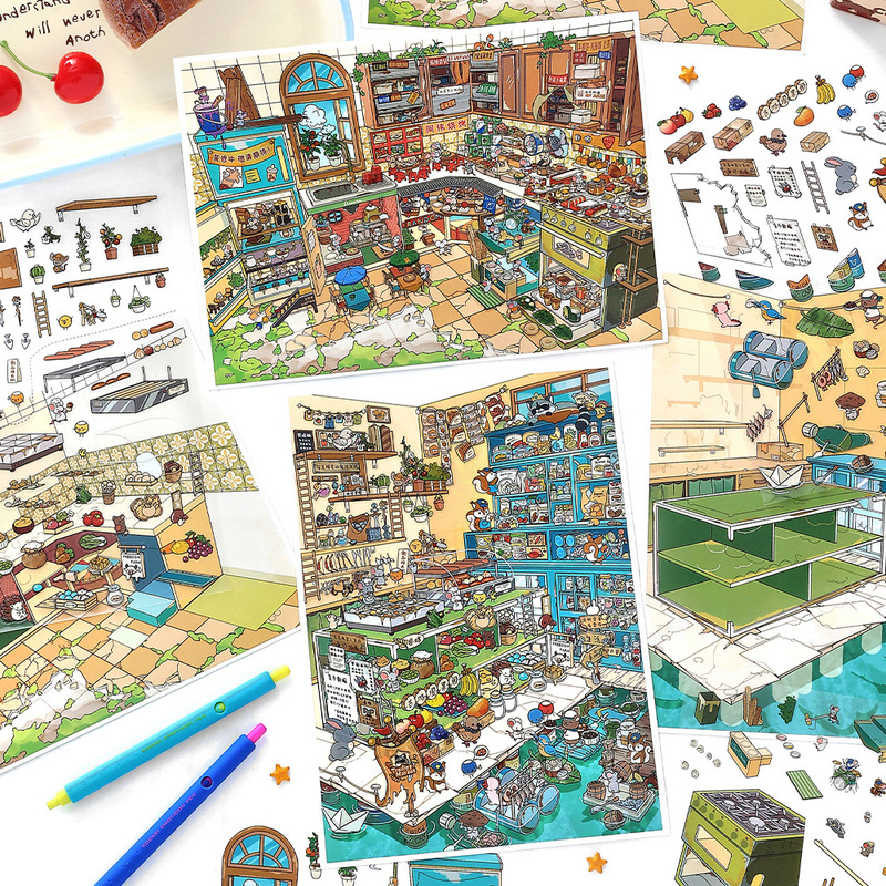 Infeel.Me Large-Sized Scenery Stickers, the 36Th Edition Available Today, Scene Stickers with Positioning Infeel.Me Large-Sized Scenery Stickers, the 36Th Edition Available Today, Scene Stickers with Positioning