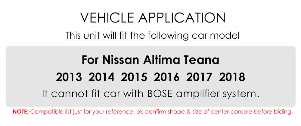 Suitable for Nissan Teana 2013-2018 models, Android navigation system all-in-one device with WIFI player, Nissan Teana