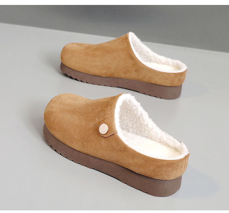 BR095 Uued 2024. aasta sügis- ja talve naiste ühevärvilised soojad puuvillased kingad Veet õhukese põhjaga, sise- ja sisetingimustes kasutamiseks, lihtsad vabaajajalatsid_voghion.com