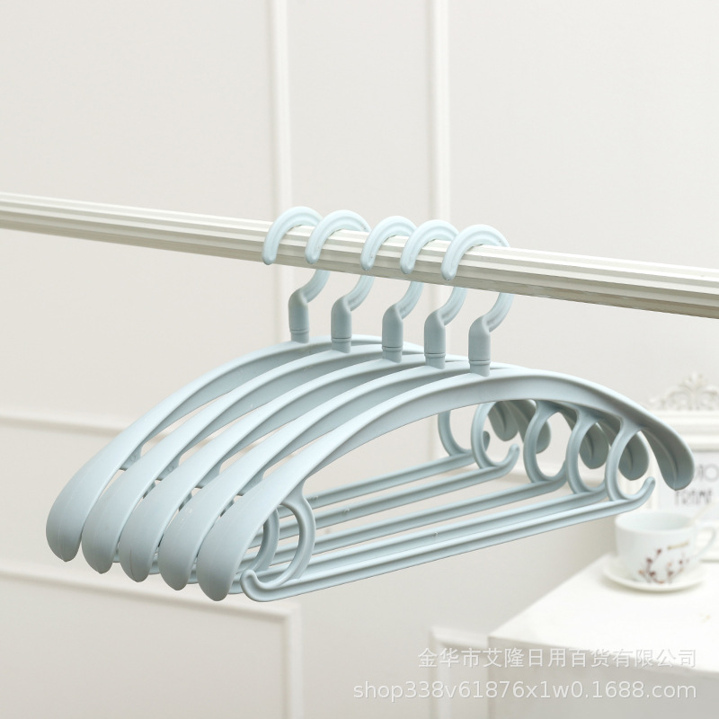 Percha de ropa de hombro ancho sin costuras percha de ropa para adultos percha de ropa de plástico húmedo y seco percha de ropa