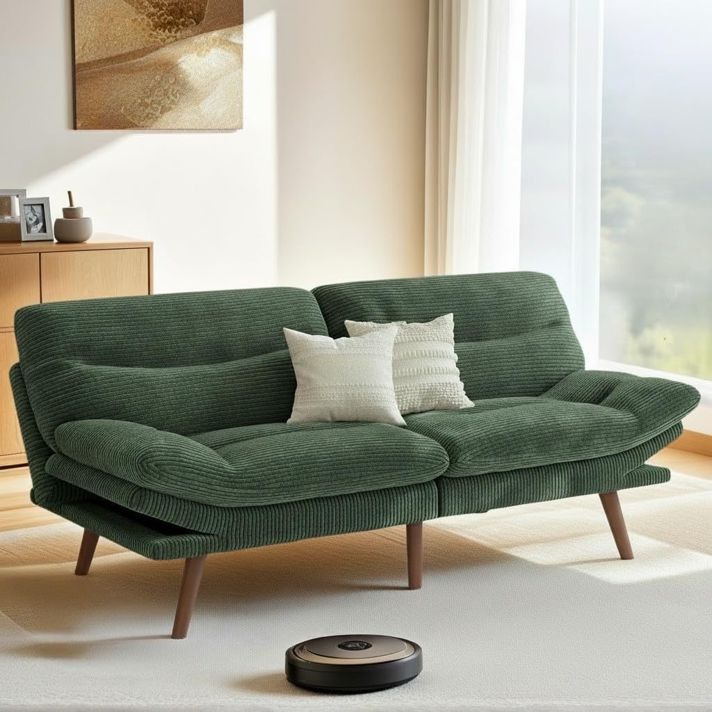 Exportación transfronteriza semi-compresible sofá cama plegable de doble propósito sala de estar pequeño tipo respaldo ajustable sofá empaque y envío