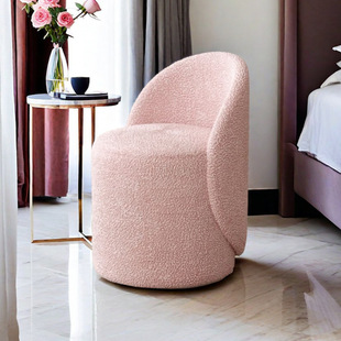Nordic Rotating Dressing Stool Bedroom Simple Backrest Dressing Table Home Makeup Chair Internet Celebrity Cloakroom Makeup Stool